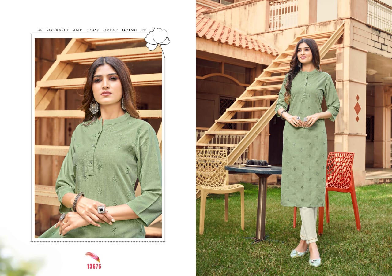 kalaroop by kajree Ladlee vol 3 italian rayon attractive look kurti catalog