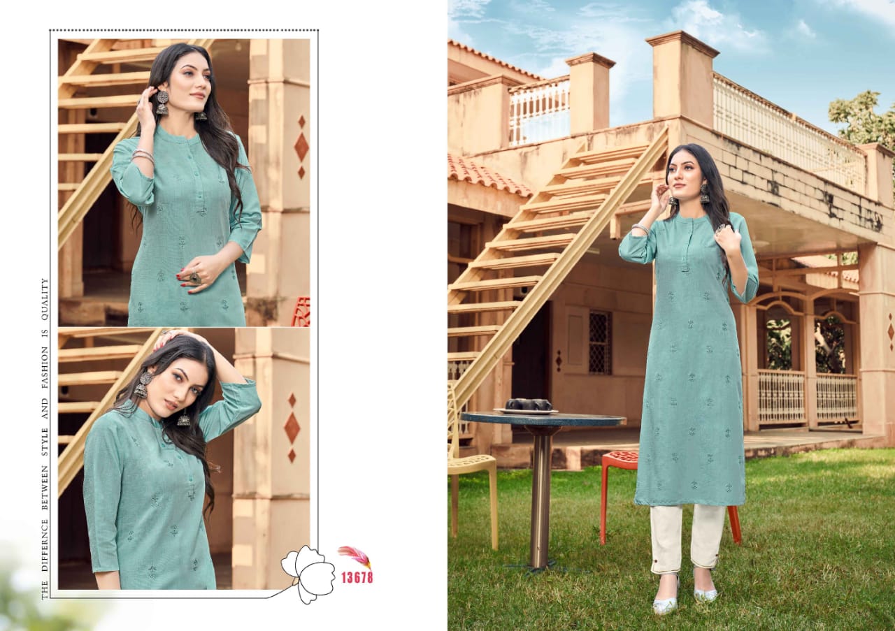 kalaroop by kajree Ladlee vol 3 italian rayon attractive look kurti catalog