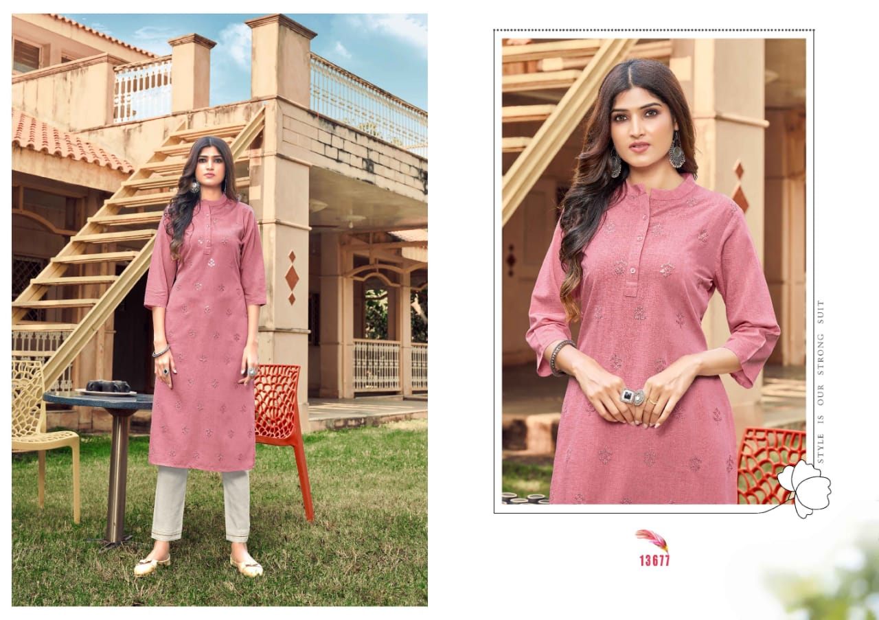 kalaroop by kajree Ladlee vol 3 italian rayon attractive look kurti catalog