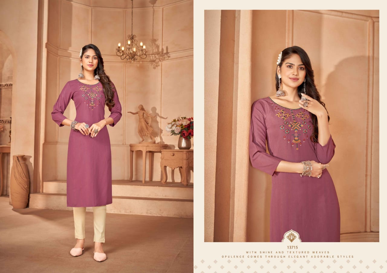 kalaroop by kajree lily vol 23 rayon elegant kurti catalog