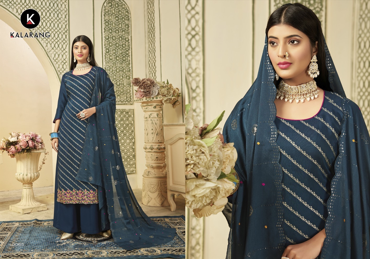 kalaroop divya pure dola Jequard attractive look salwar suit catalog