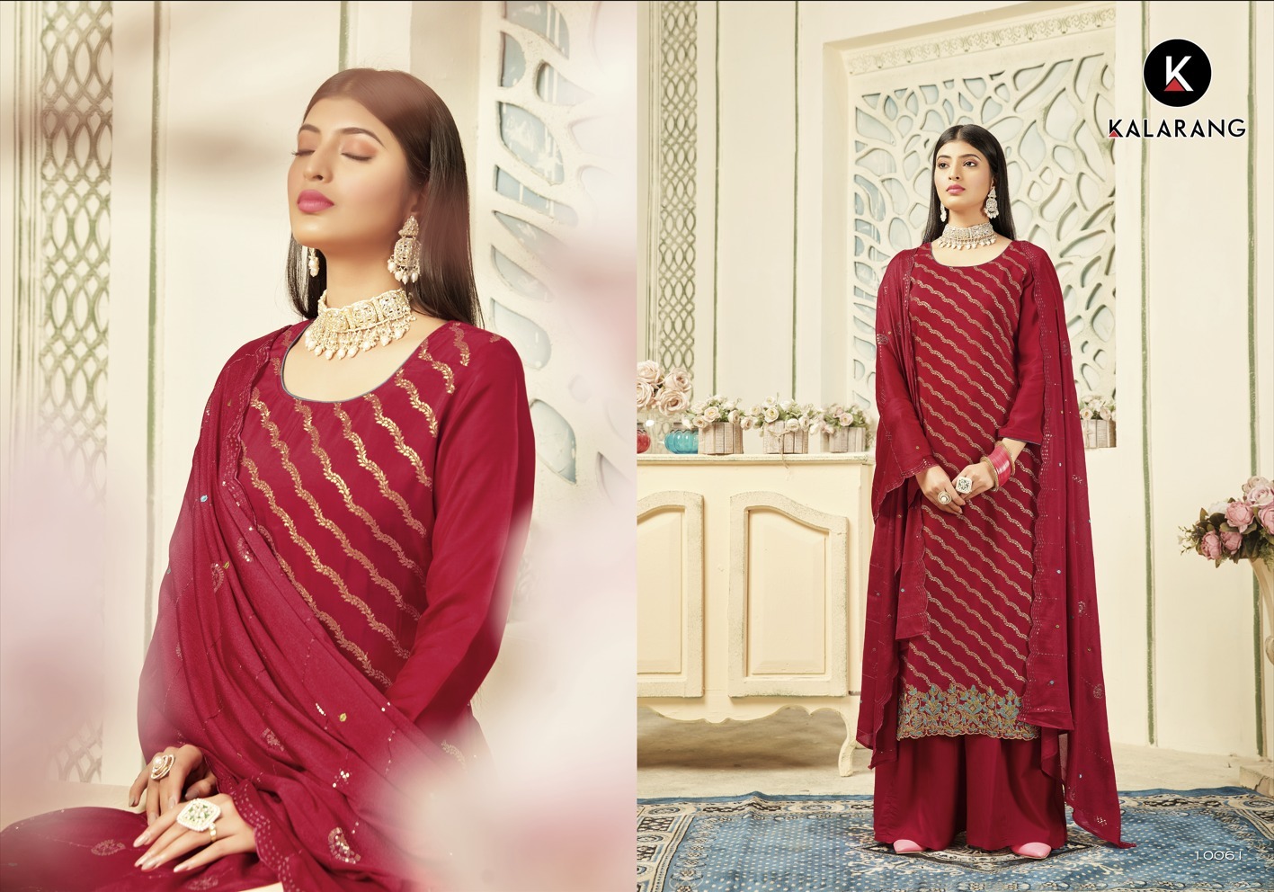 kalaroop divya pure dola Jequard attractive look salwar suit catalog