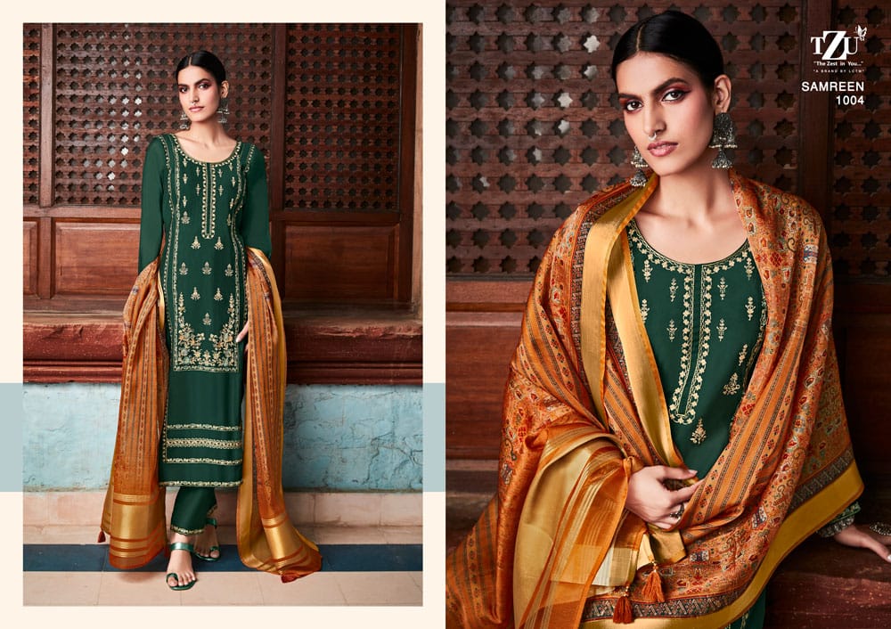 lctm overseas samreen  silk new and modern style top bottom with dupatta catalog