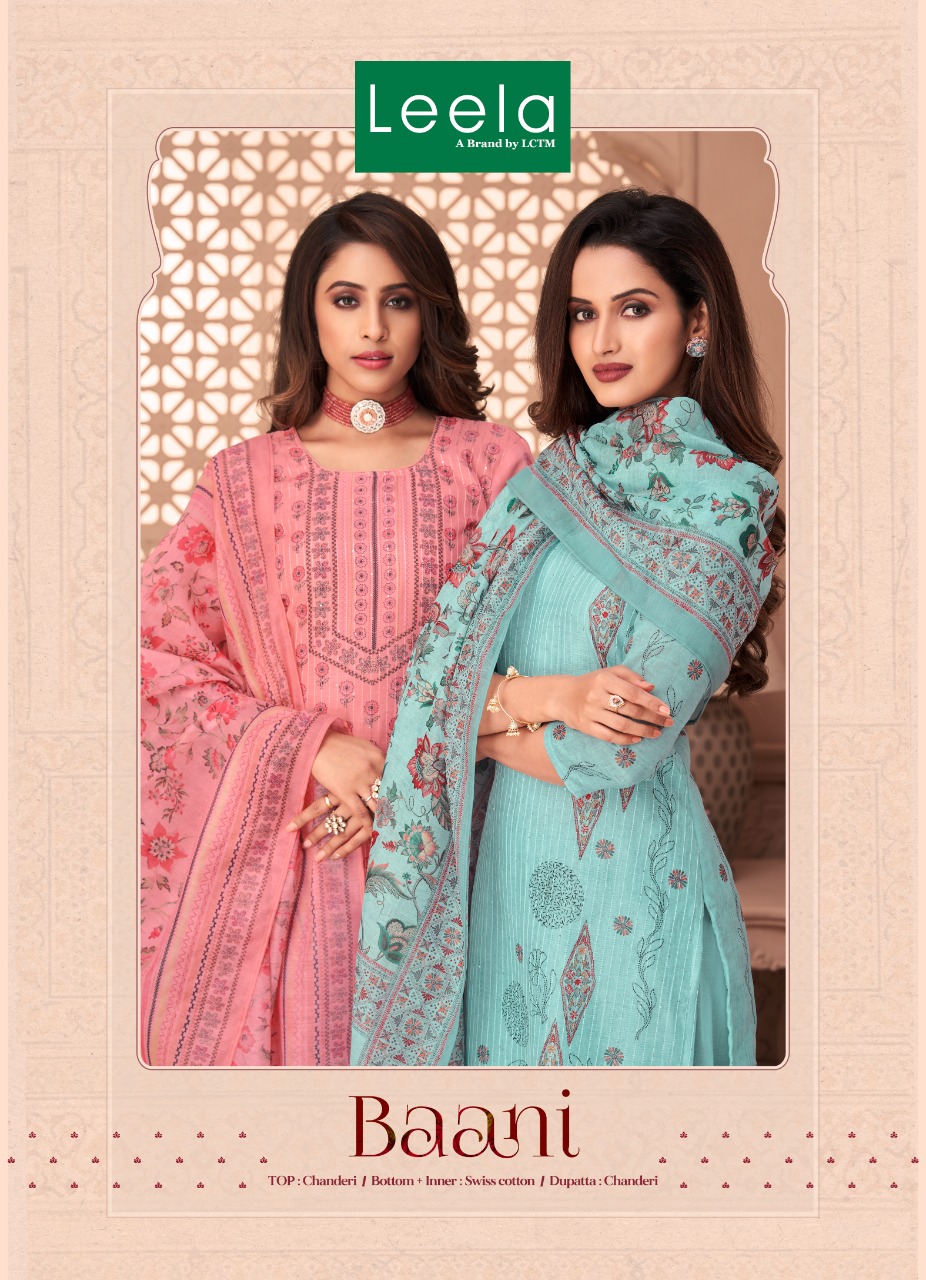 leela baani chanderi festive look salwar suit catalog