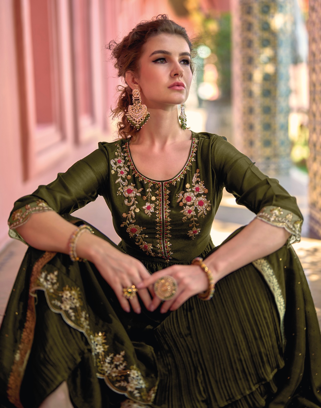 lily and lali masakali silk gorgeous look top bottom with dupatta catalog