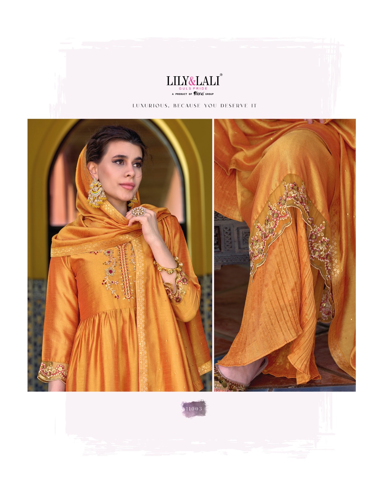 lily and lali masakali silk gorgeous look top bottom with dupatta catalog