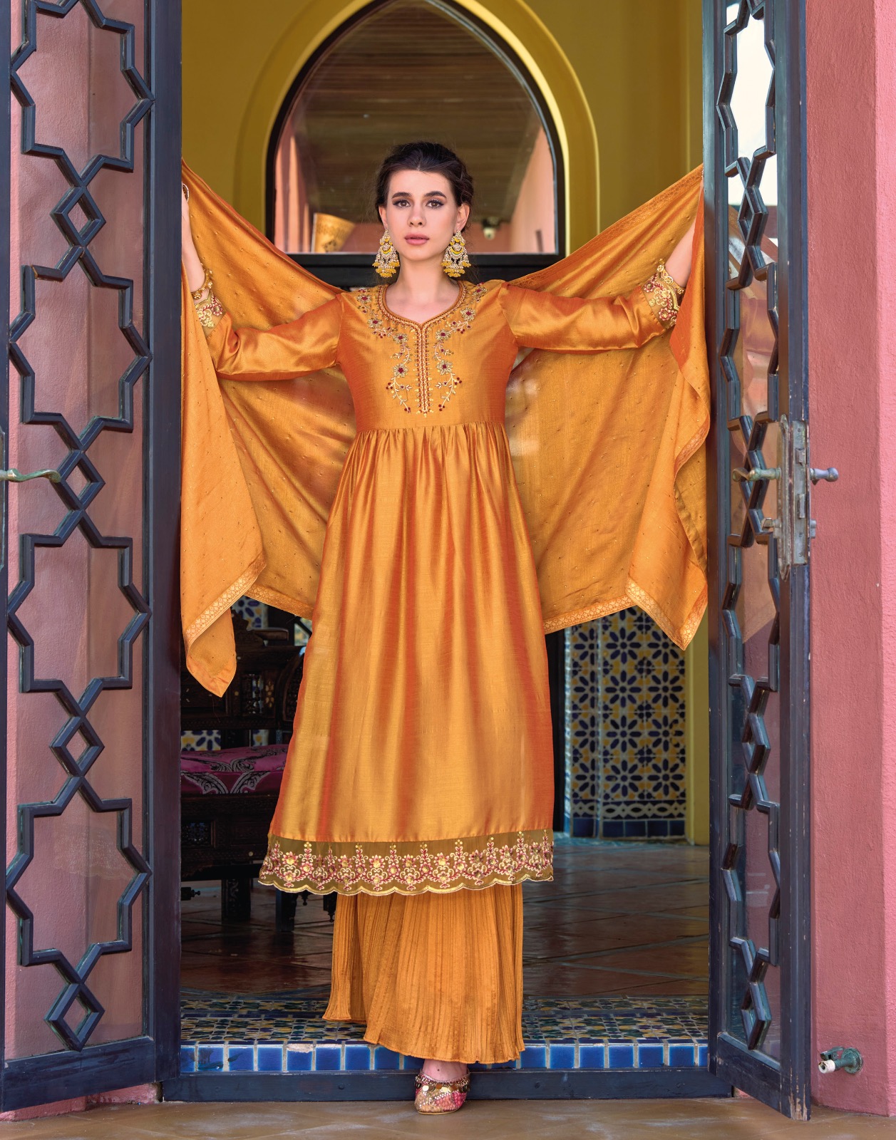 lily and lali masakali silk gorgeous look top bottom with dupatta catalog