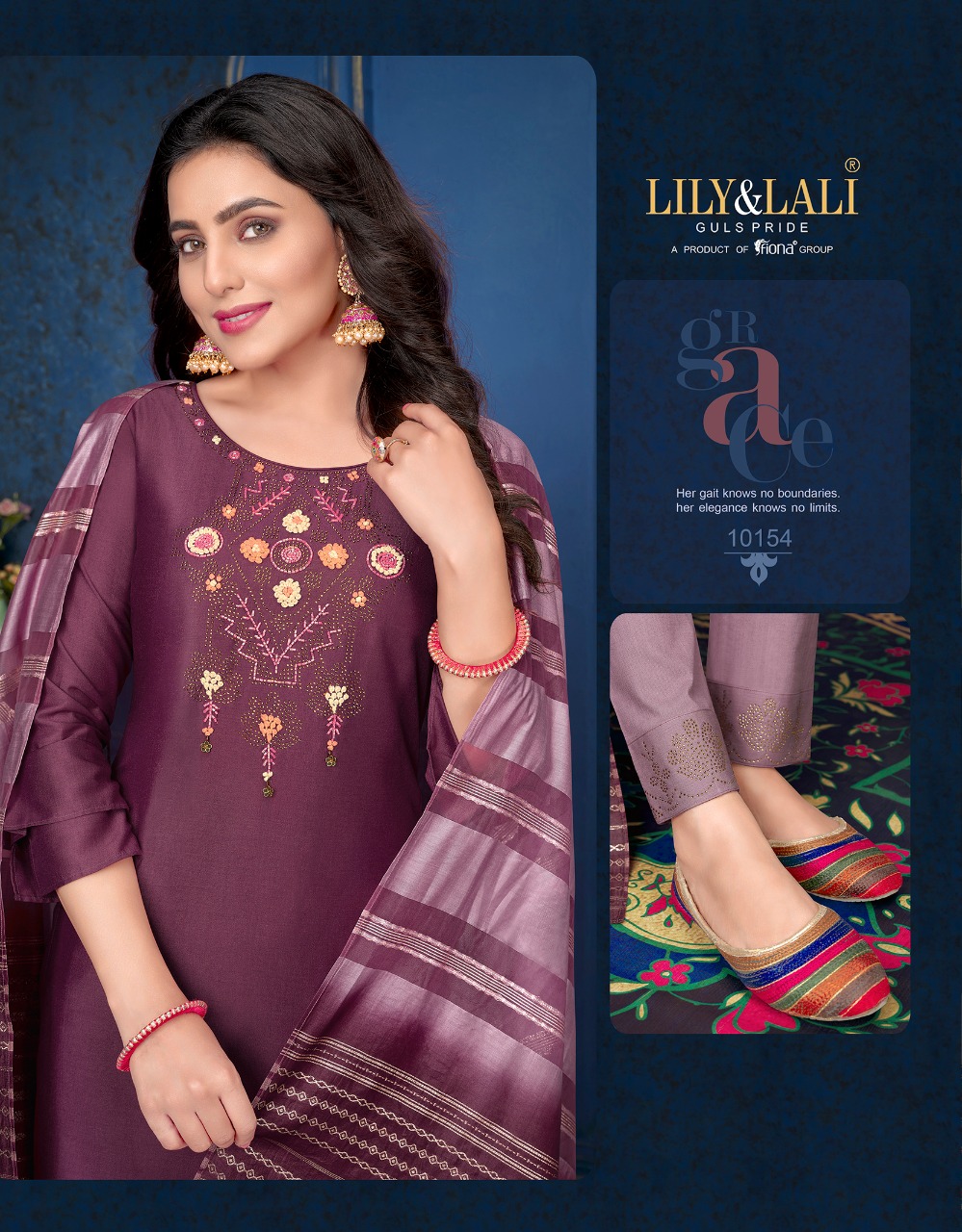 lily and lali muskan 3 Bamber Silk new and modern style top with pant dupatta catalog