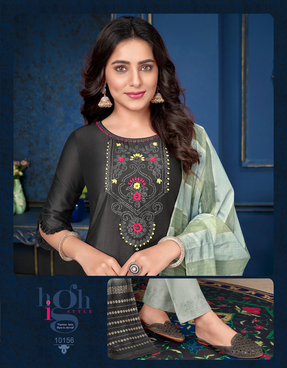 lily and lali muskan 3 Bamber Silk new and modern style top with pant dupatta catalog