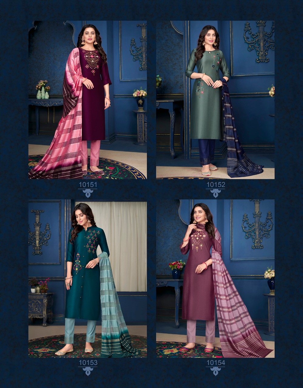 lily and lali muskan 3 Bamber Silk new and modern style top with pant dupatta catalog