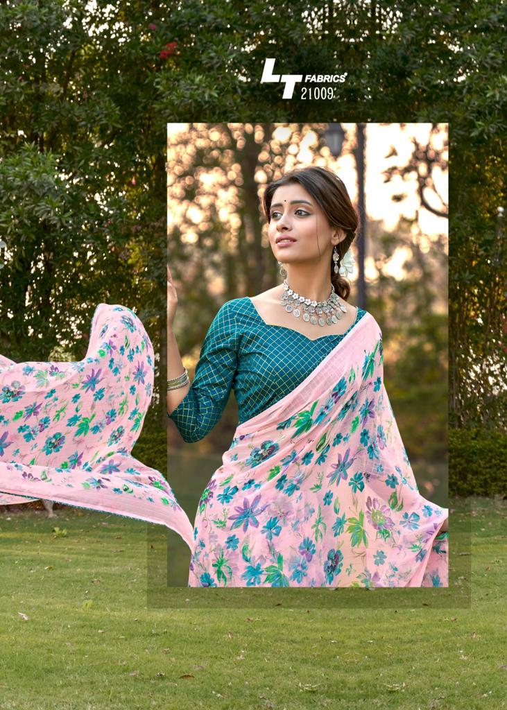 lt fashion mahima chiffon exclusive print saree catalog