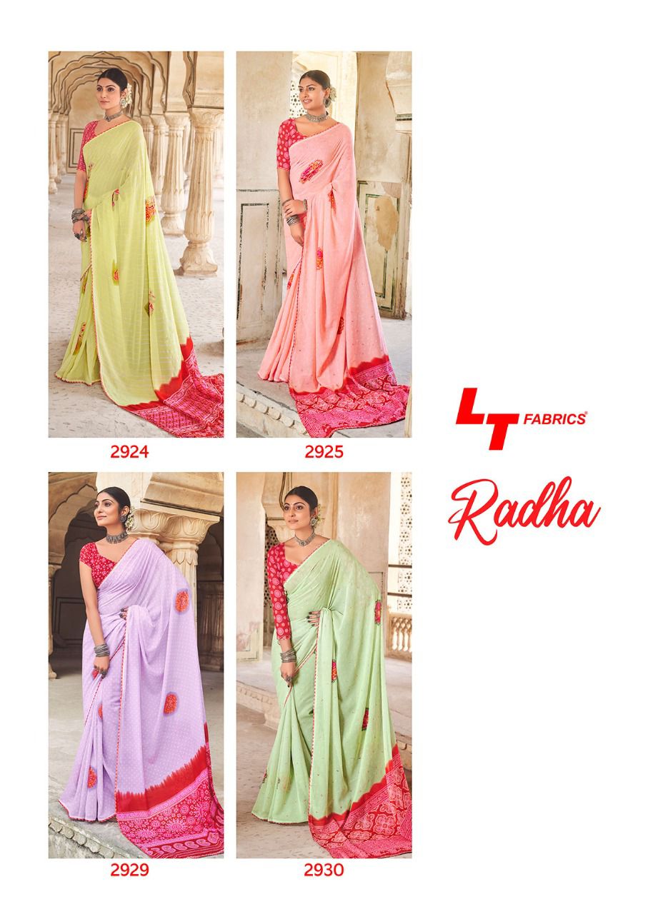 lt fashion radha weightless decent look saree catalog