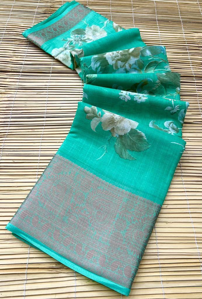 lt kashi creation  meera linen decent look saree catalog