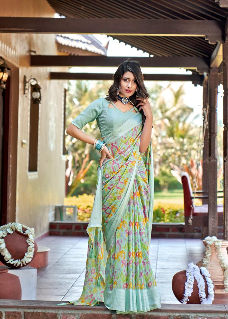 lt kashvi creation madhurima dull moss elegant saree catalog