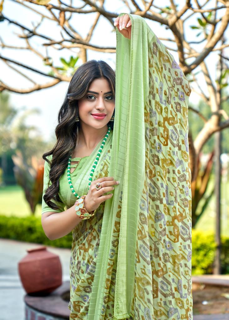 lt kashvi creation madhurima dull moss elegant saree catalog