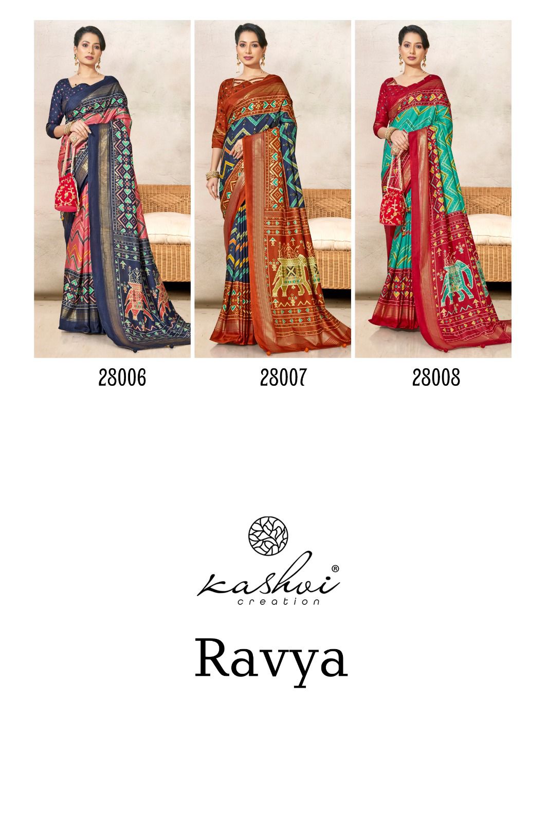 lt kashvi creation ravya dola silk decent look saree catalog