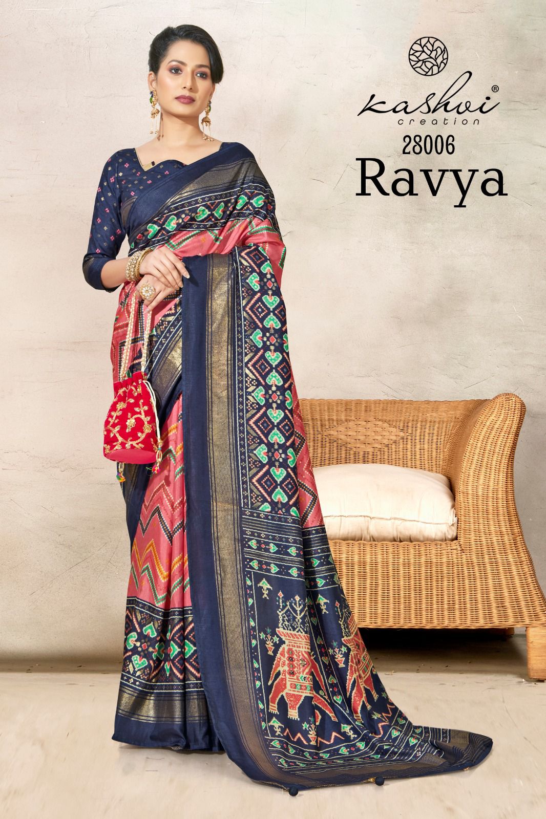 lt kashvi creation ravya dola silk decent look saree catalog