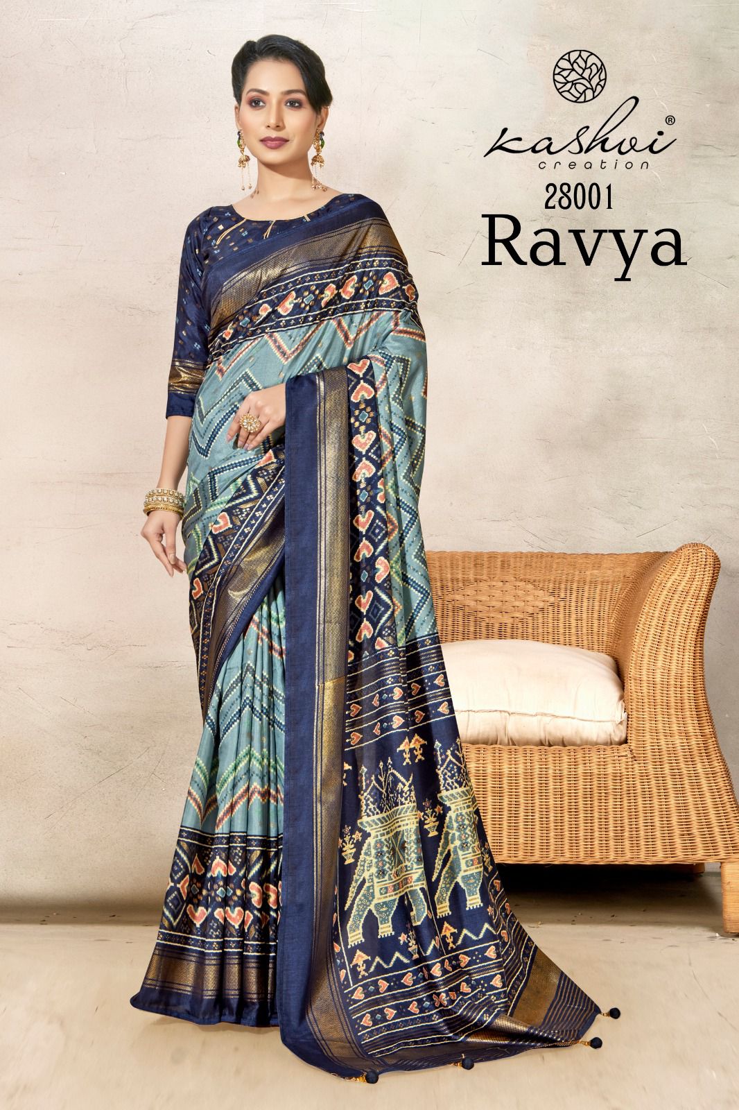 lt kashvi creation ravya dola silk decent look saree catalog