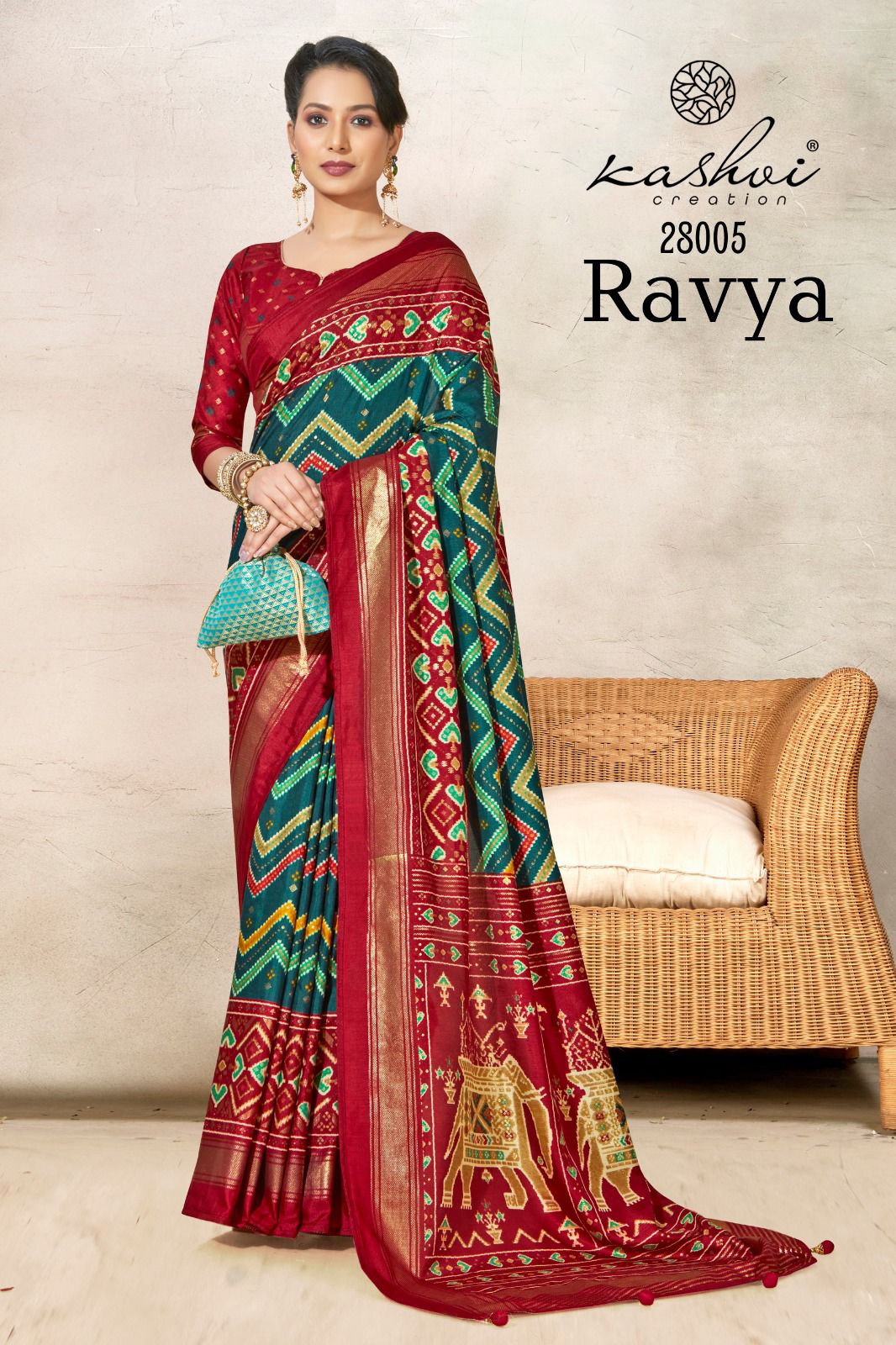 lt kashvi creation ravya dola silk decent look saree catalog