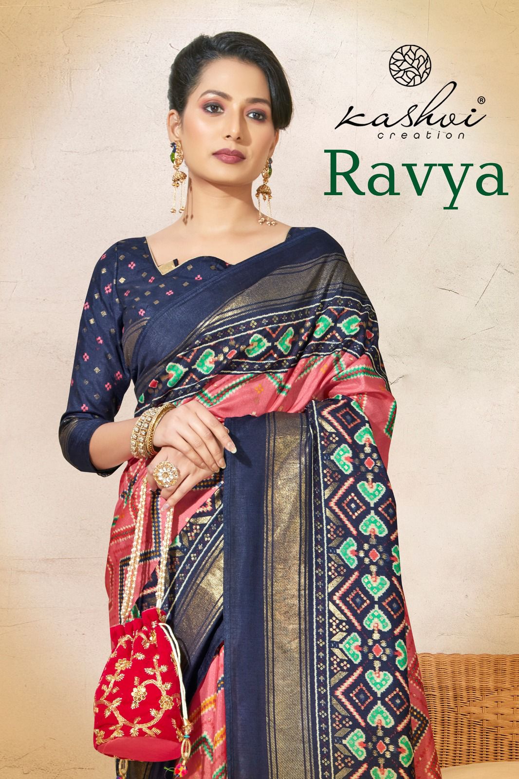 lt kashvi creation ravya dola silk decent look saree catalog