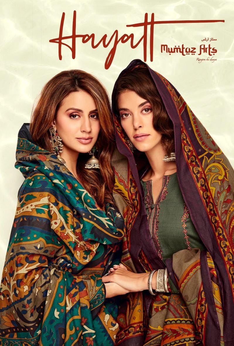 mumtaz art rango ki duniya Hayatt jam satin exclusive look salwar suit catalog