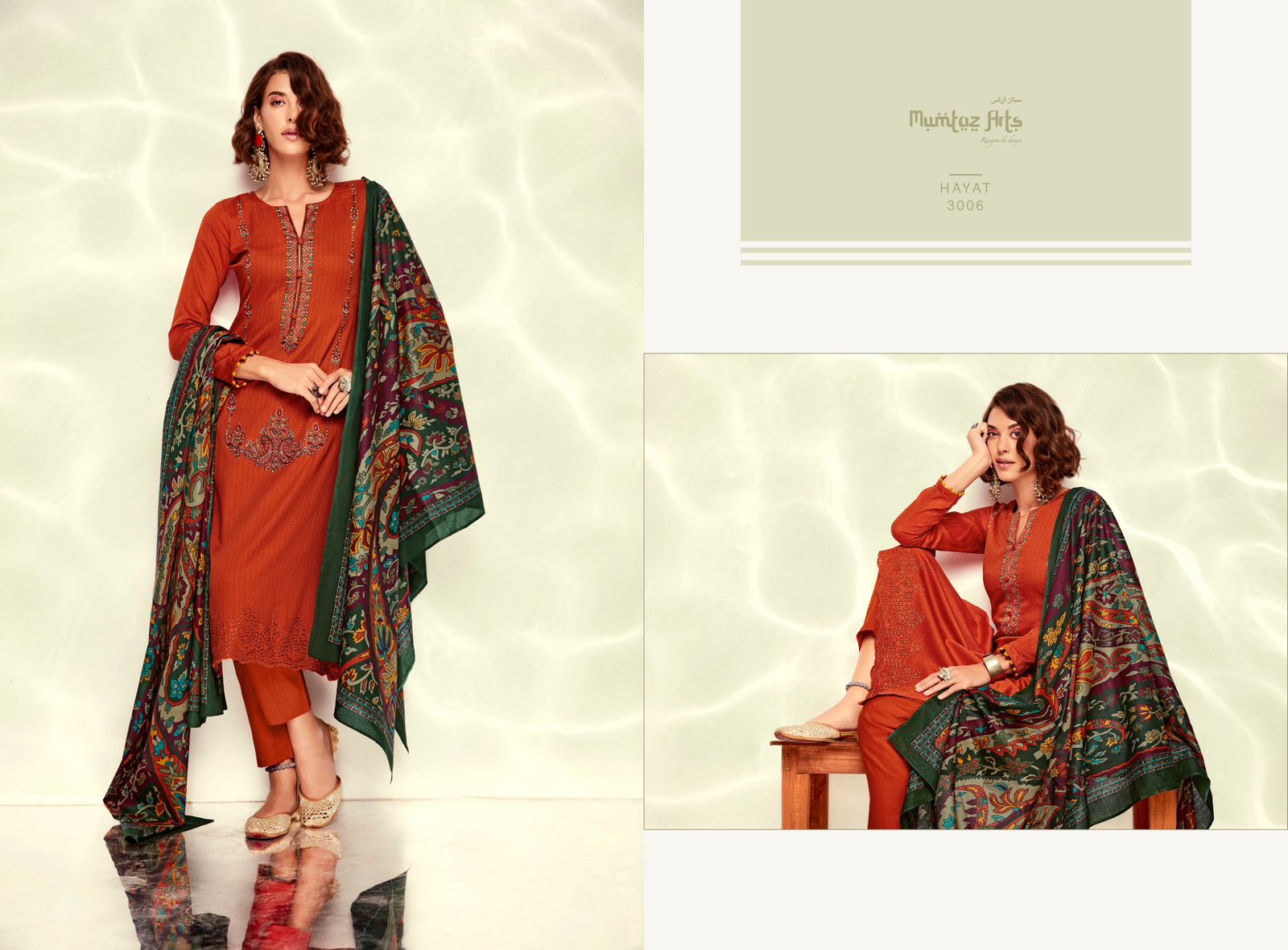 mumtaz art rango ki duniya Hayatt jam satin exclusive look salwar suit catalog