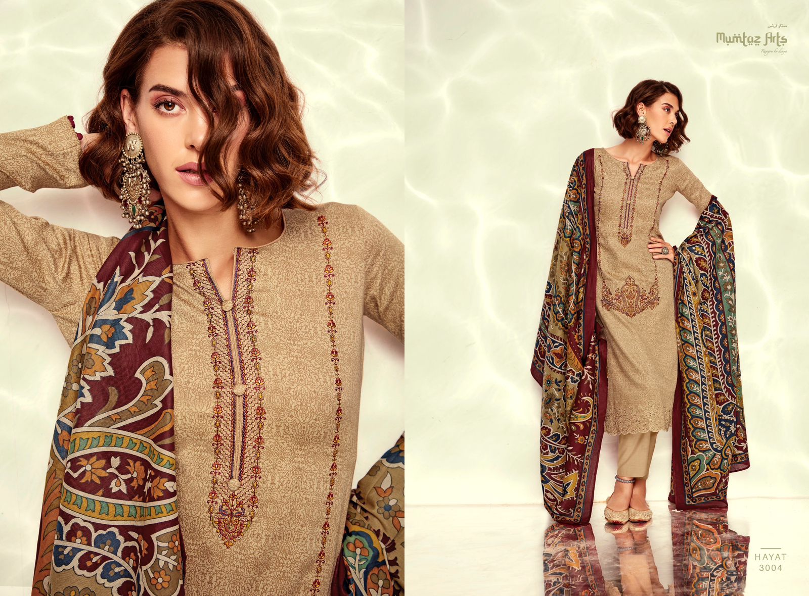 mumtaz art rango ki duniya Hayatt jam satin exclusive look salwar suit catalog