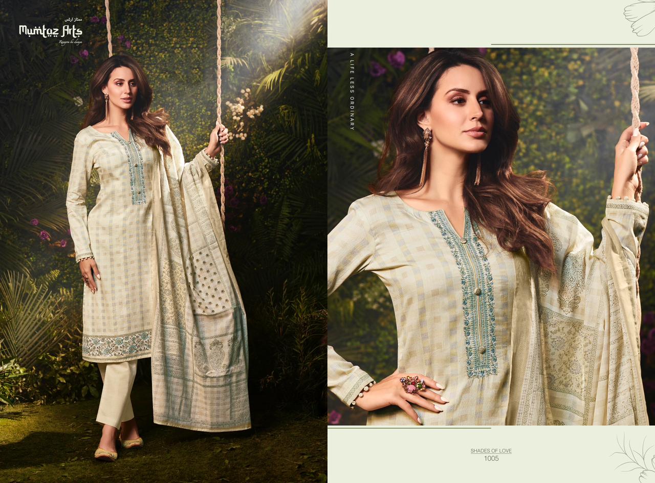 mumtaz art rango ki duniya shades of love Pure Viscose jam satin exclusive look salwar suit catalog