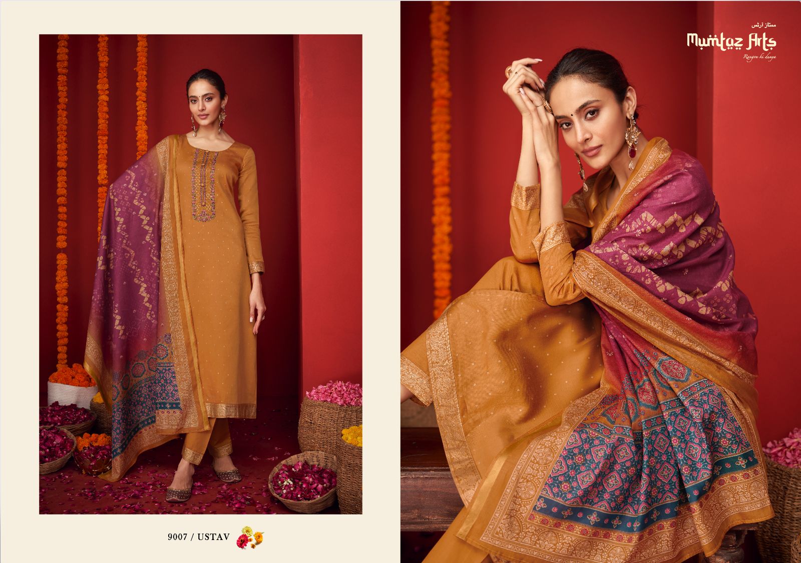 mumtaz art utsav Pure Viscose jam satin exclusive look salwar suit catalog