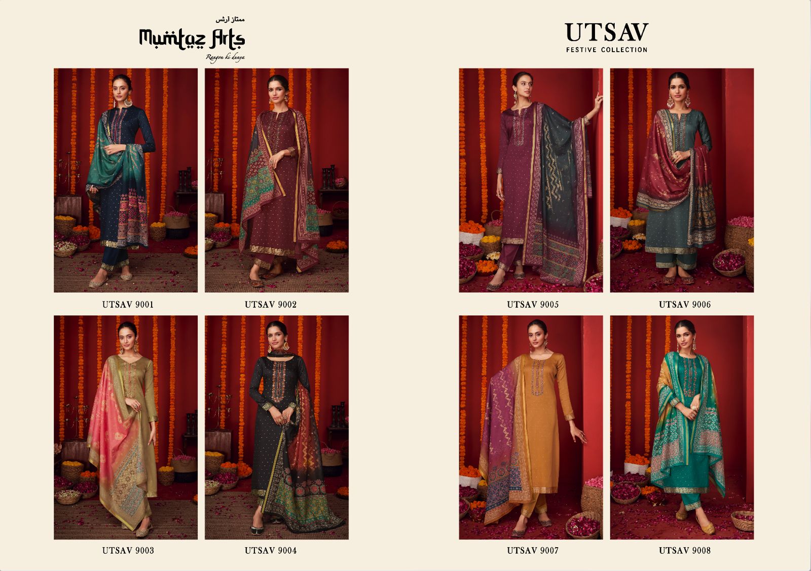 mumtaz art utsav Pure Viscose jam satin exclusive look salwar suit catalog