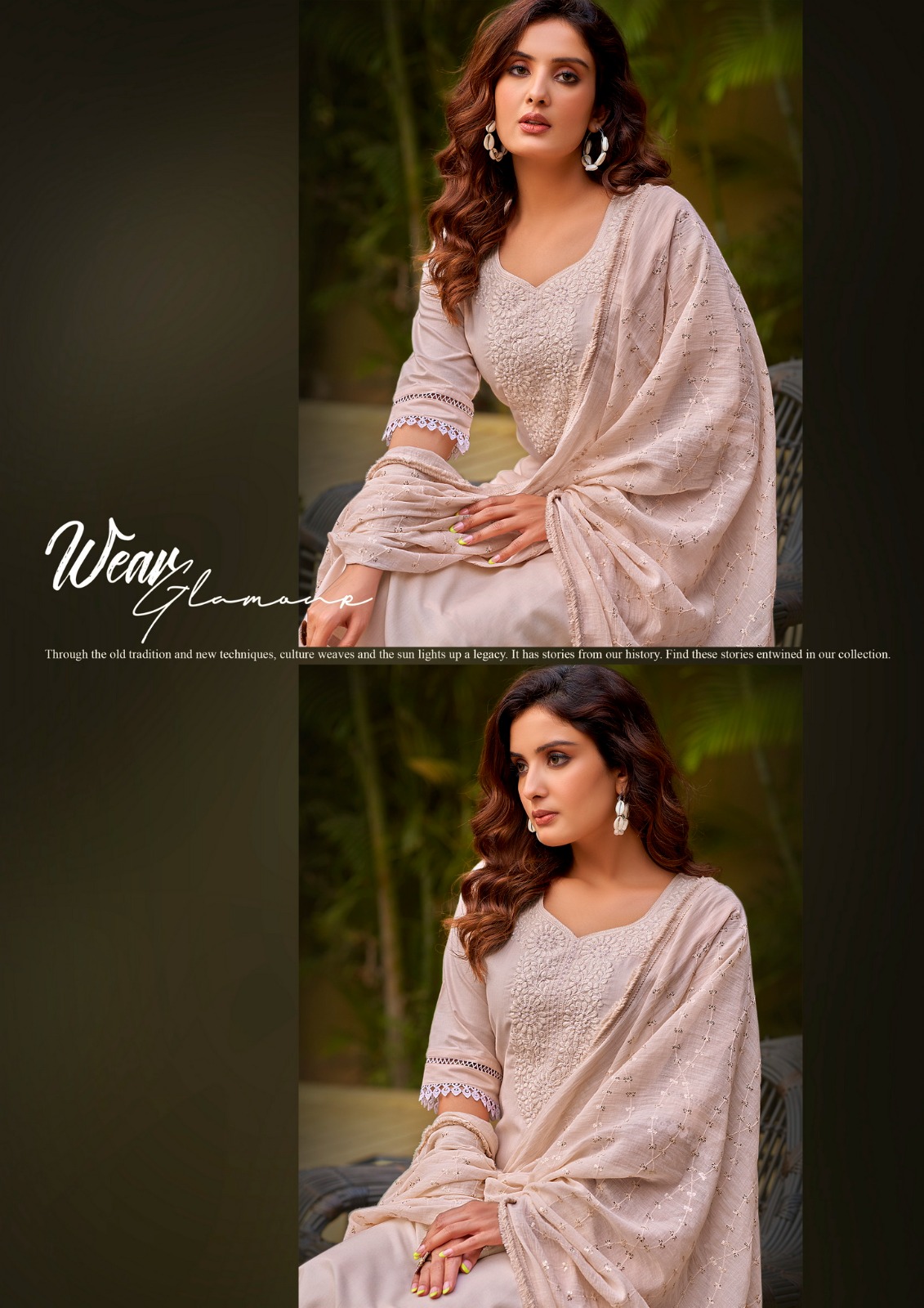 parra studio shanaya vol 1 cotton decent embroidery look top with pant dupatta catalog