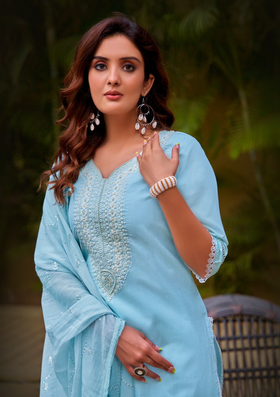 parra studio shanaya vol 1 cotton decent embroidery look top with pant dupatta catalog