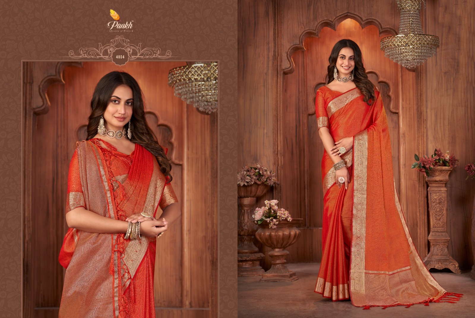 pink lotus pankh anuska vol 1 linen innovative look saree catalog