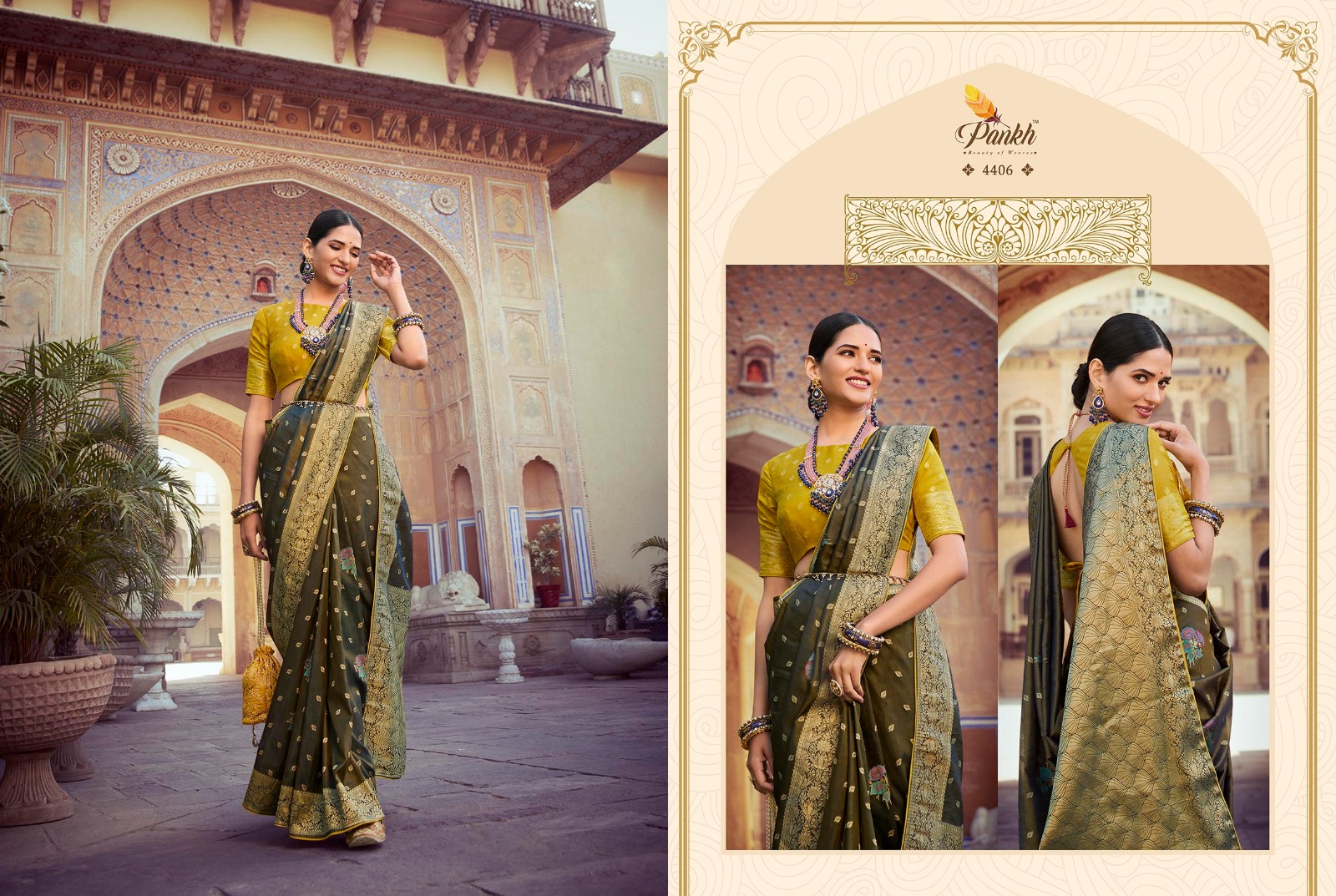 pink lotus pankh tantra vol 2 fancy regal look saree catalog