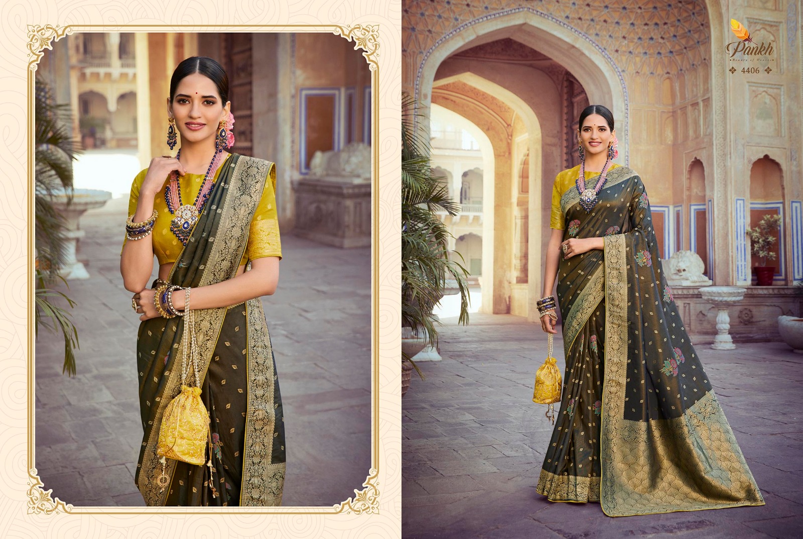 pink lotus pankh tantra vol 2 fancy regal look saree catalog