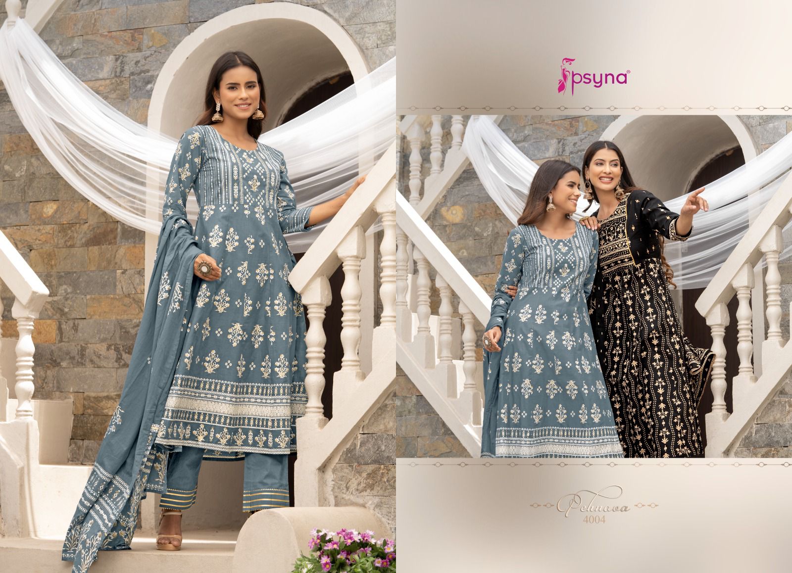 psyna  Pehnava  4 cotton innovative look top bottom with dupatta catalog