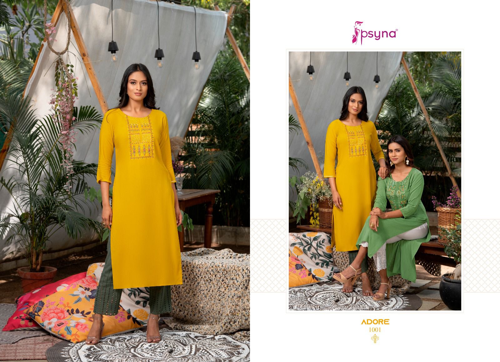 psyna adore rayon innovative look top bottom with dupatta catalog