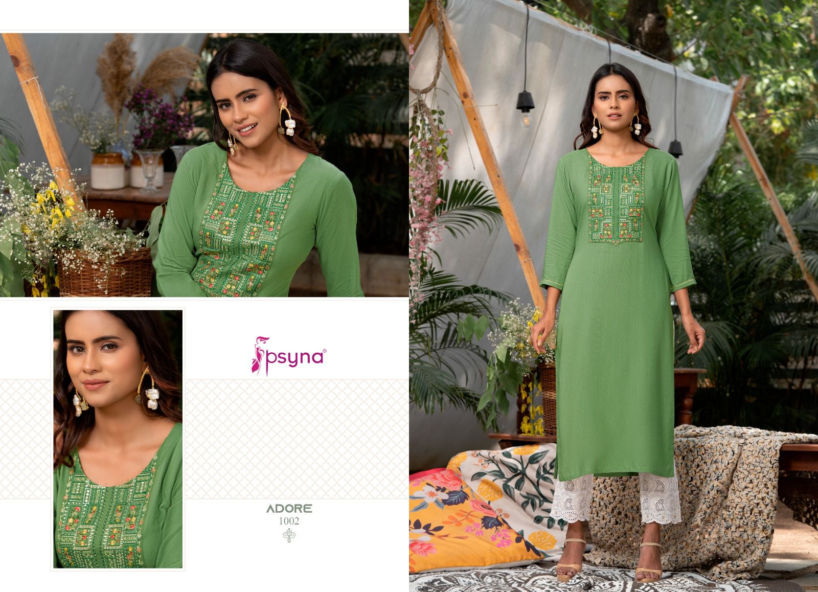 psyna adore rayon innovative look top bottom with dupatta catalog