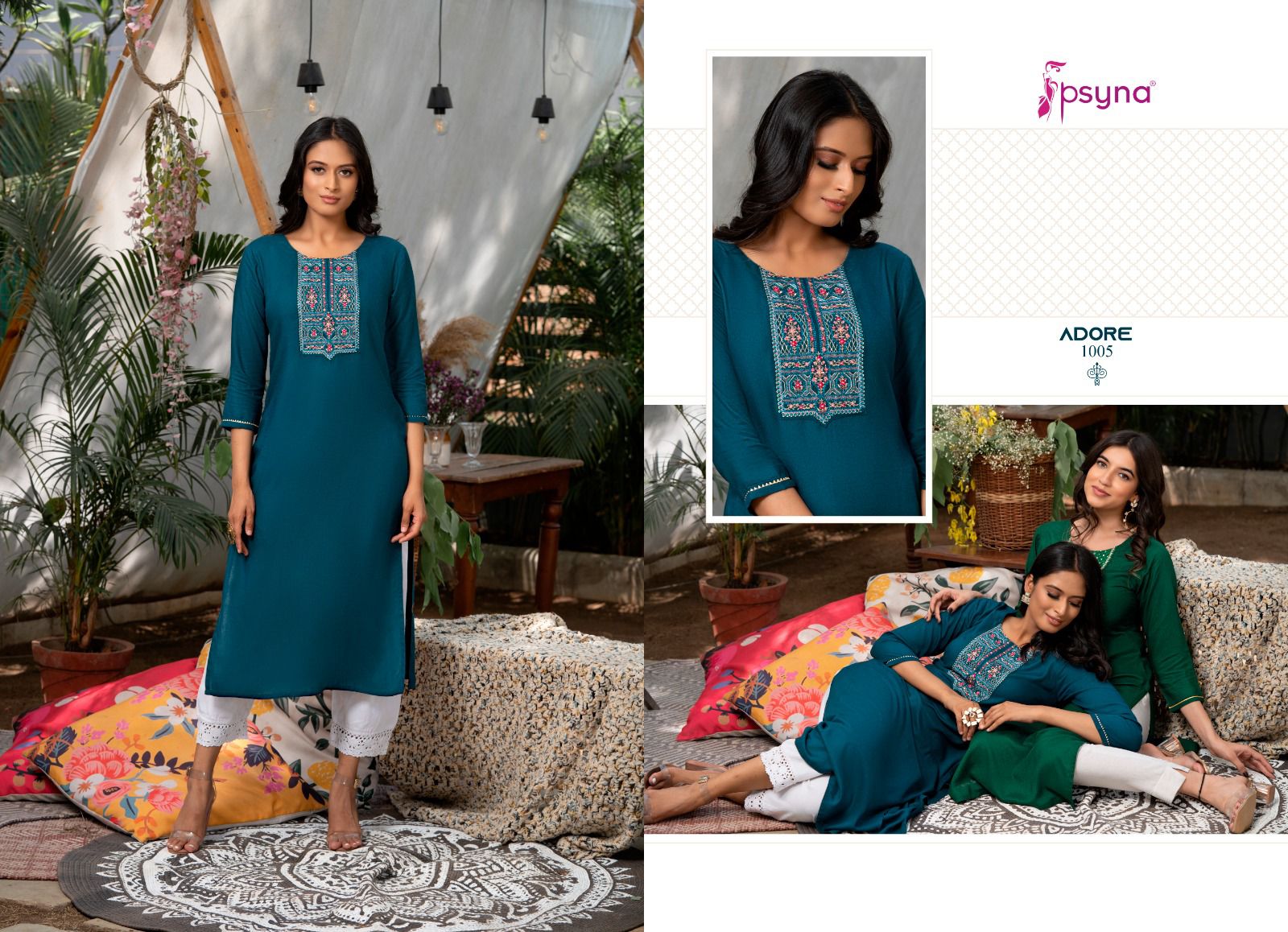 psyna adore rayon innovative look top bottom with dupatta catalog