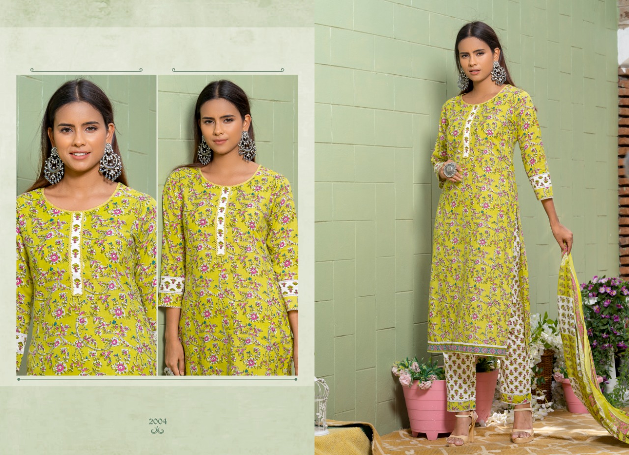 psyna D NO CC cotton innovative look top bottom with dupatta catalog