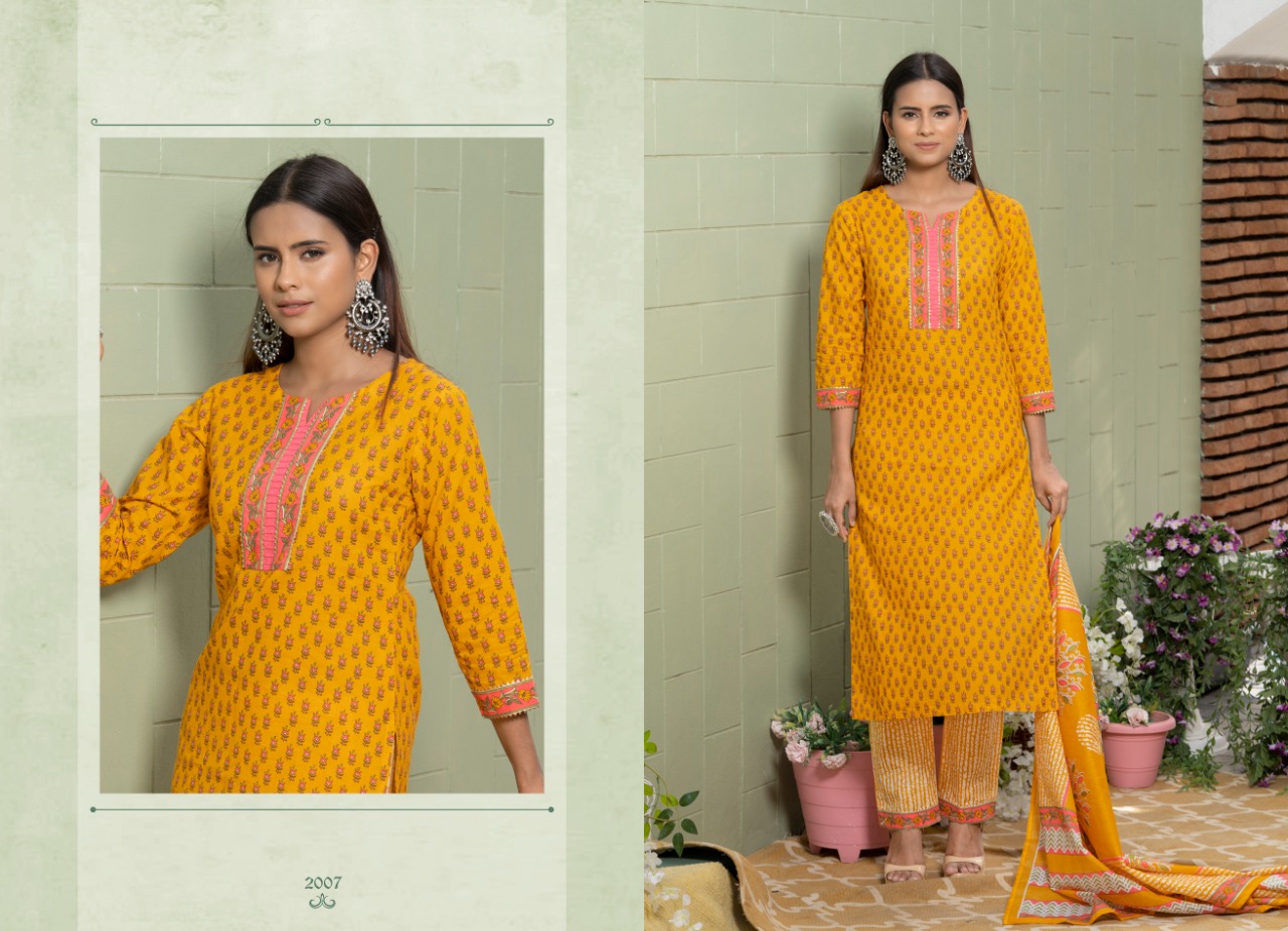 psyna D NO CC cotton innovative look top bottom with dupatta catalog