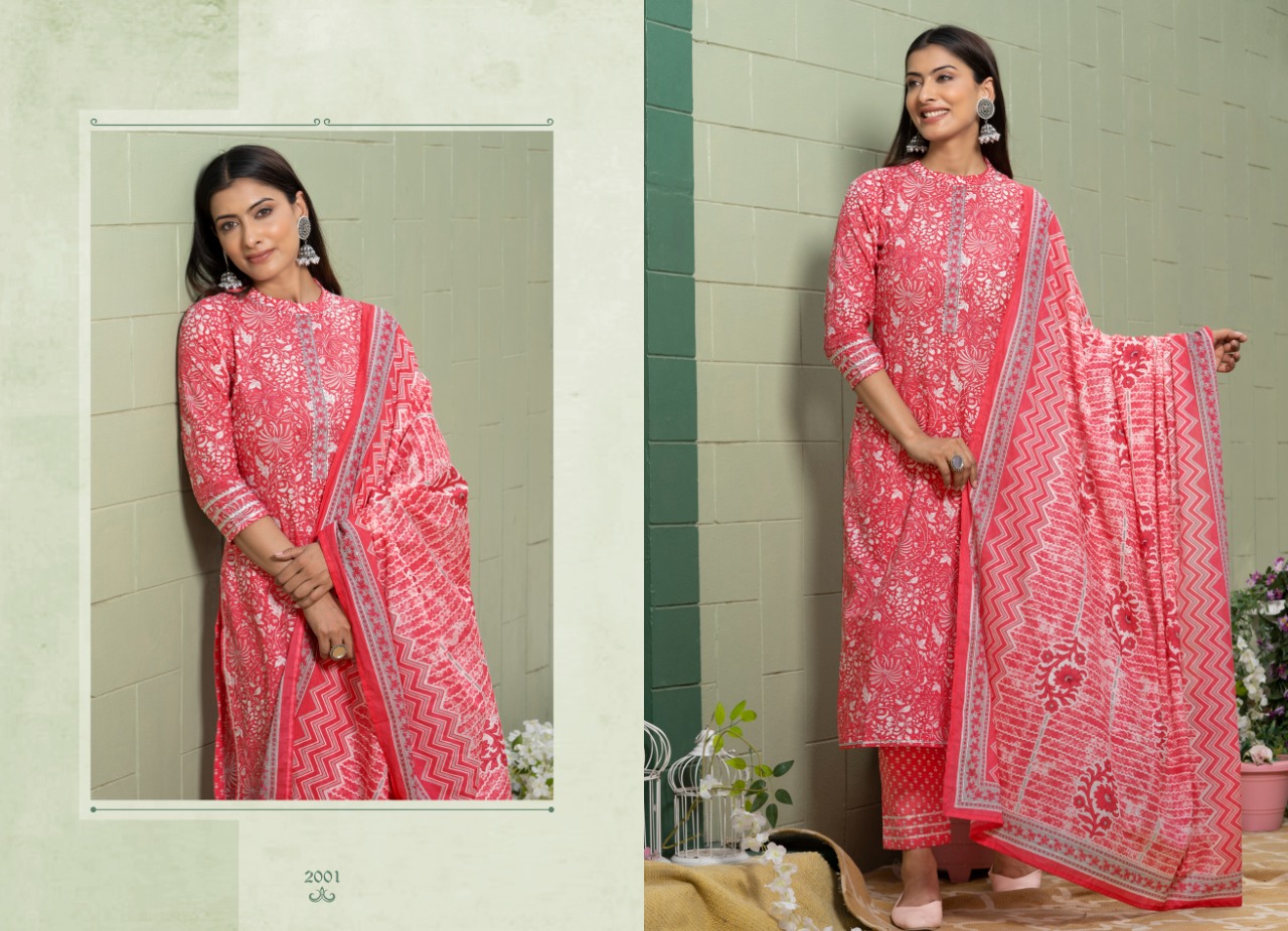 psyna D NO CC cotton innovative look top bottom with dupatta catalog