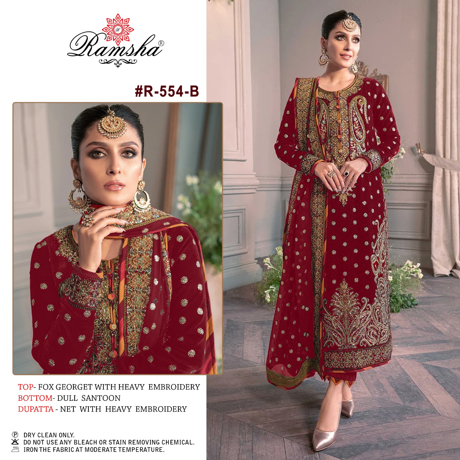 ramsh ramsha r 554 NX georgette catchy look salwar suit catalog