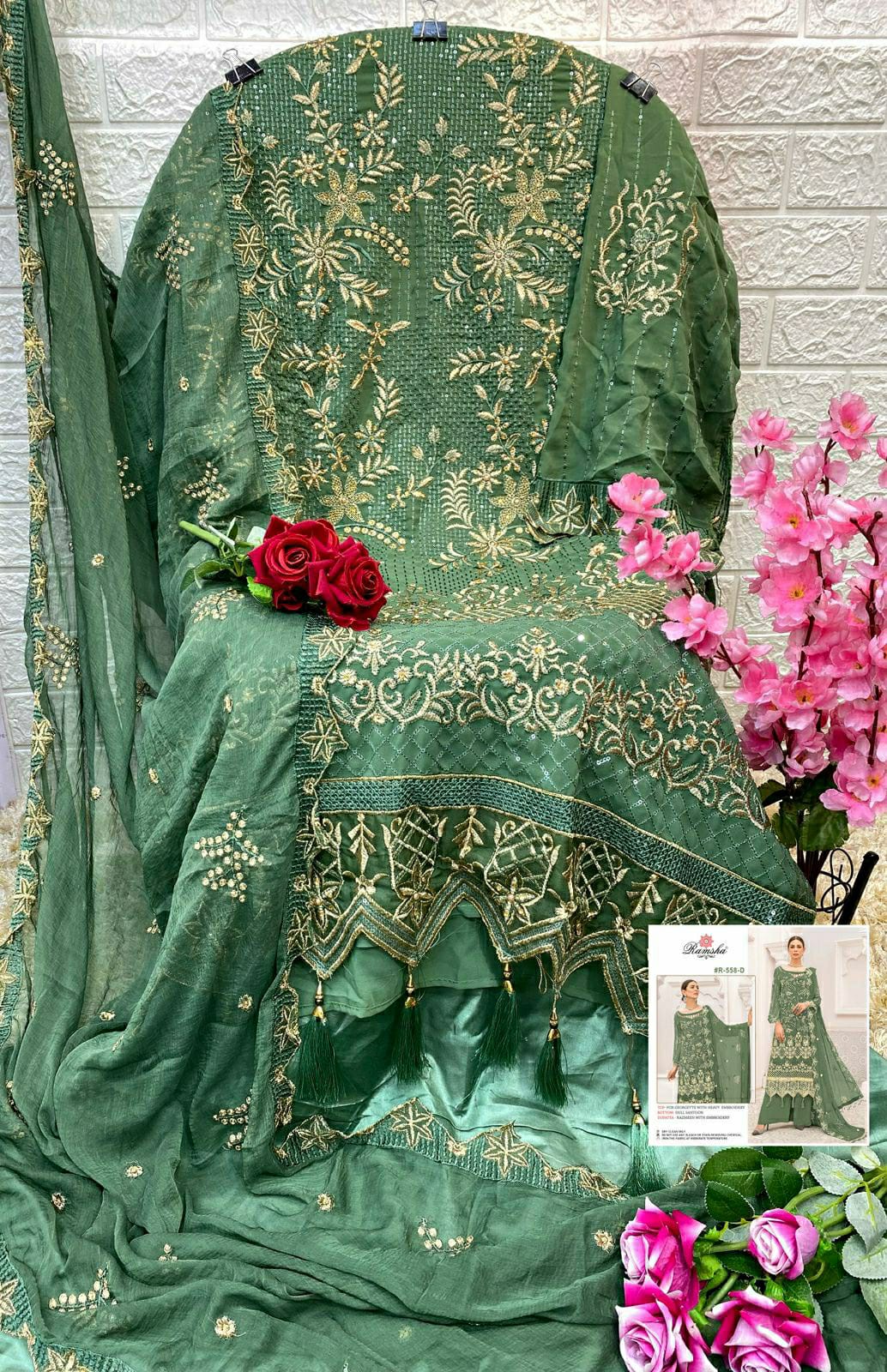 ramsha ramsha r 554 georgette elegant look salwar suit catalog