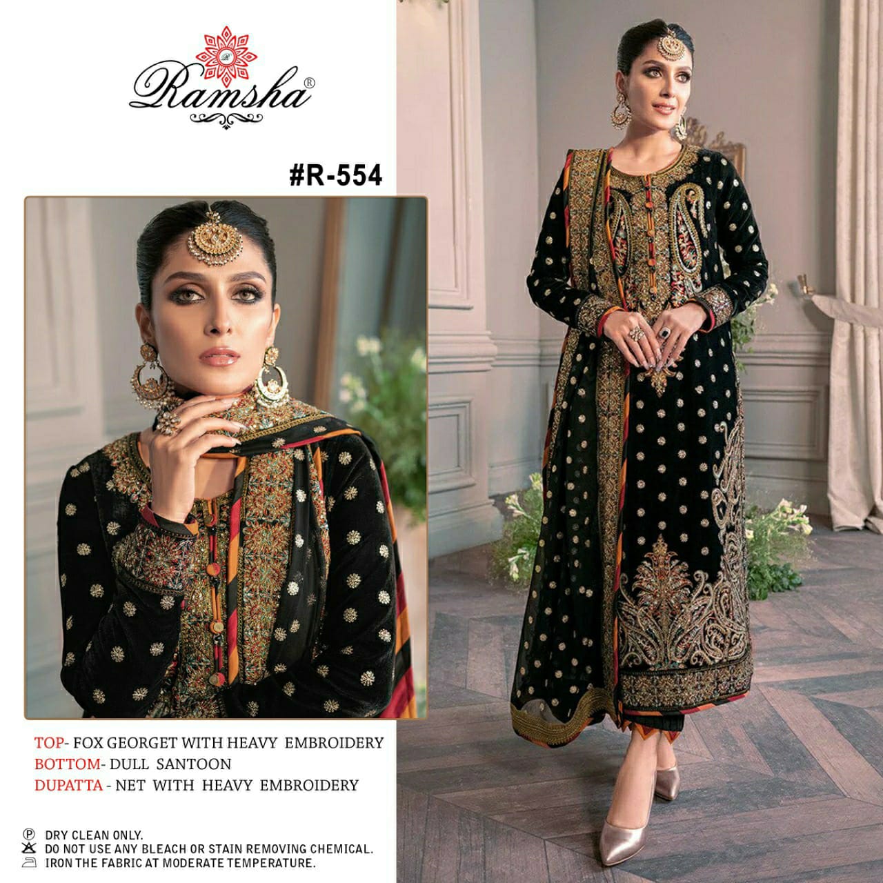 ramsha ramsha r 554 nx georgette catchy look salwar suit single