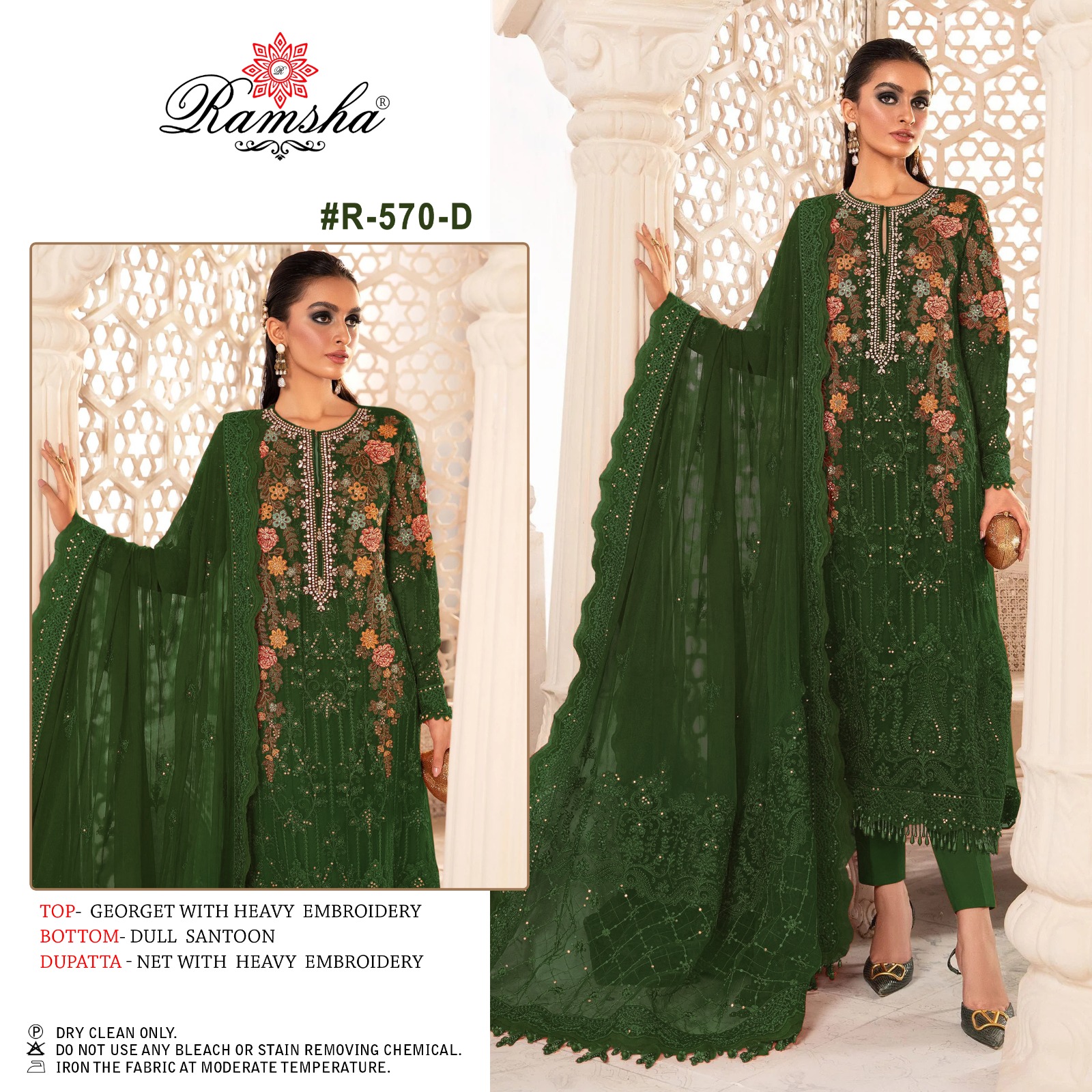 Ramsha Ramsha r-570 D Salwar Kameez Georgette Singles