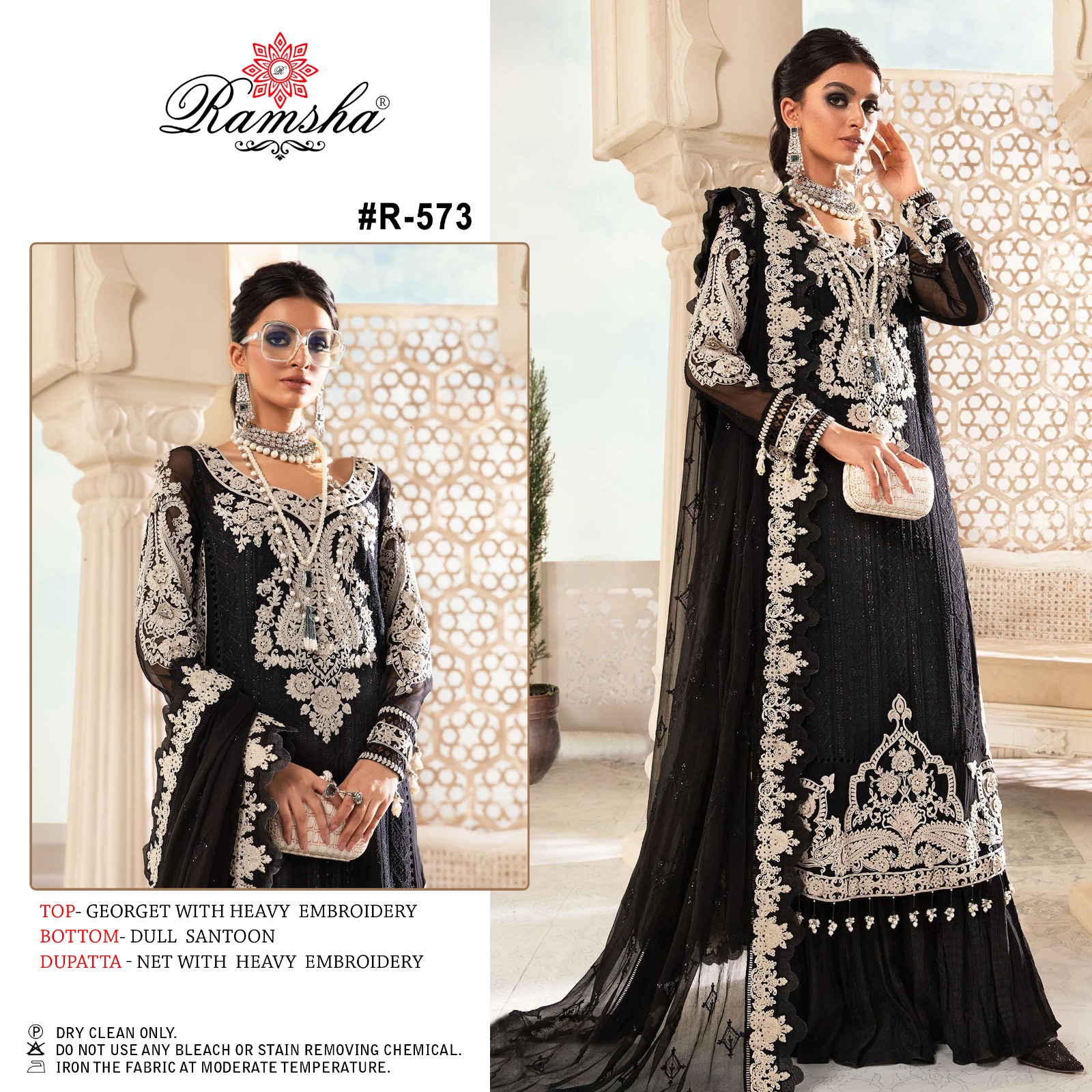 ramsha ramsha r 573 georgette catchy look salwar suit Single