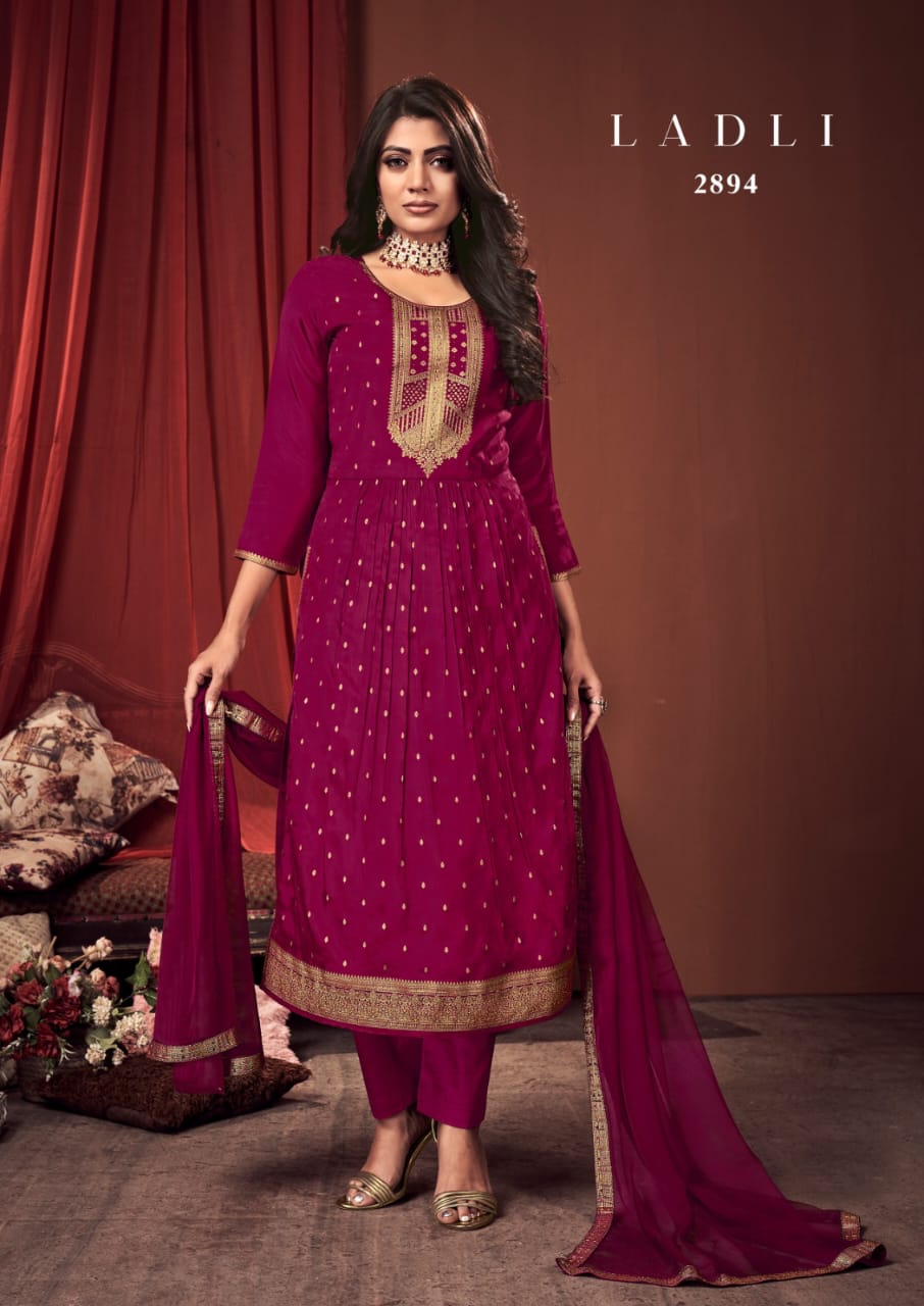 rang ladli crape meenakari jacquard elegant look suit catalog