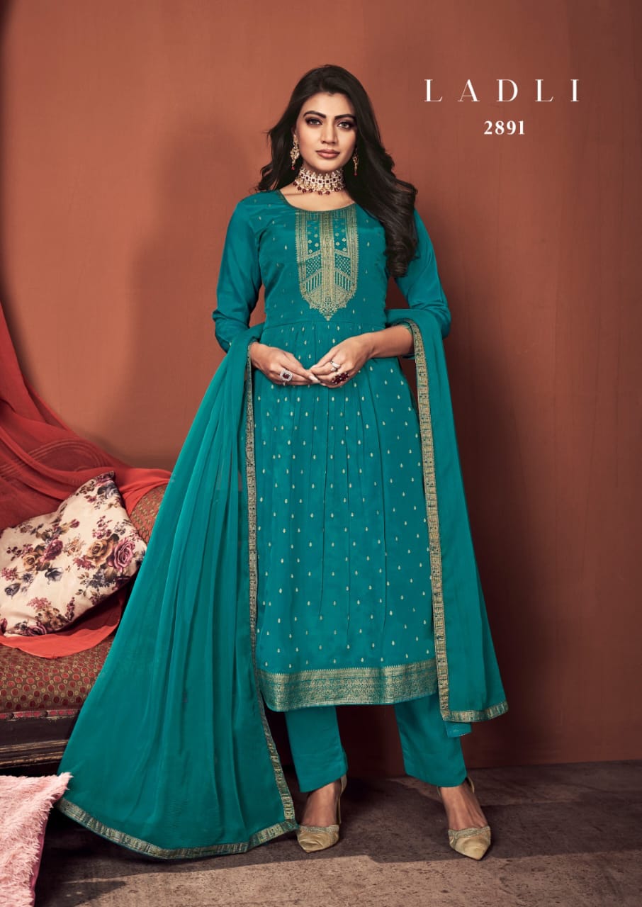 rang ladli crape meenakari jacquard elegant look suit catalog