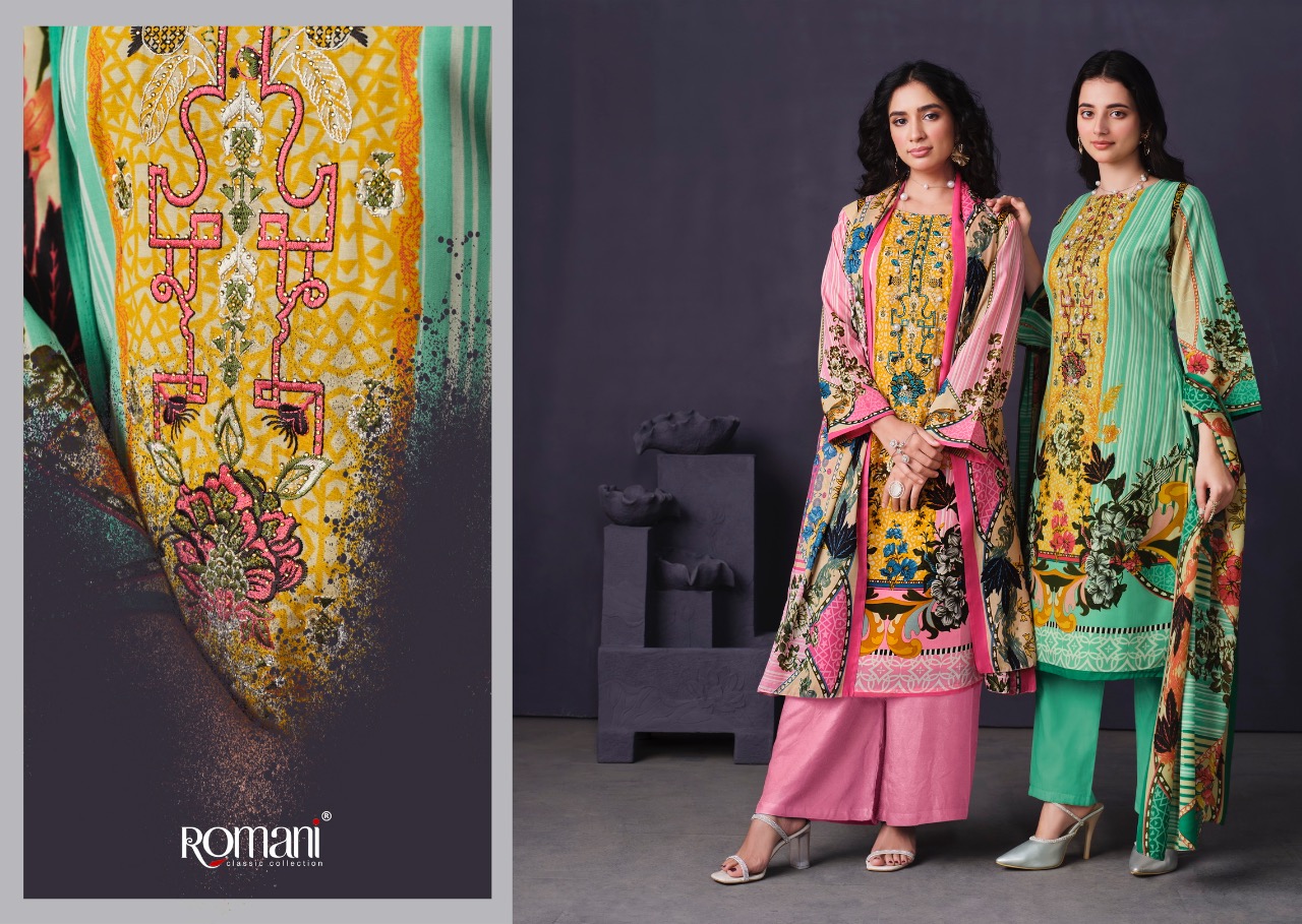 romani mareena vol 9 cotton decent print salwar suit catalog